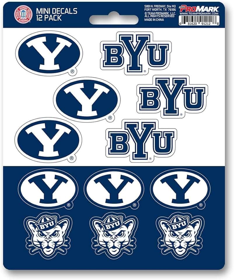 FANMATS NCAA Unisex-Teen NCAA Mini Decal 12-E2pk