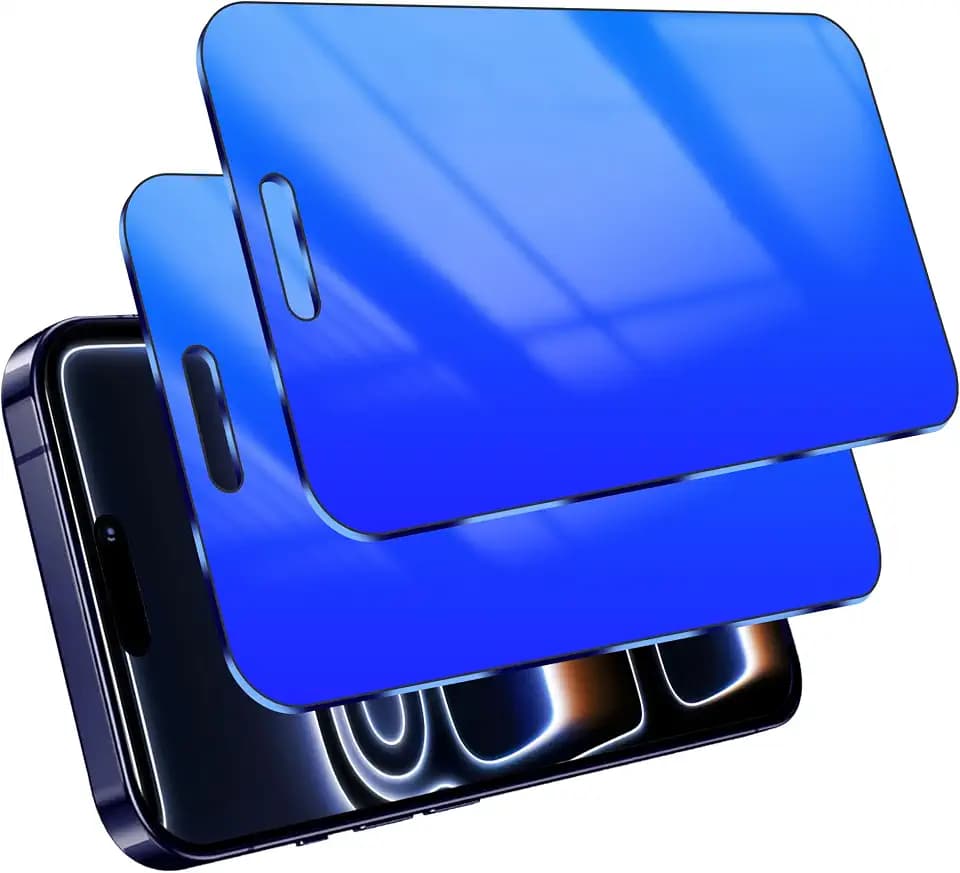 2 Pack Privacy Screen Protector for iPhone 17 Pro 6.3 inch Blue
