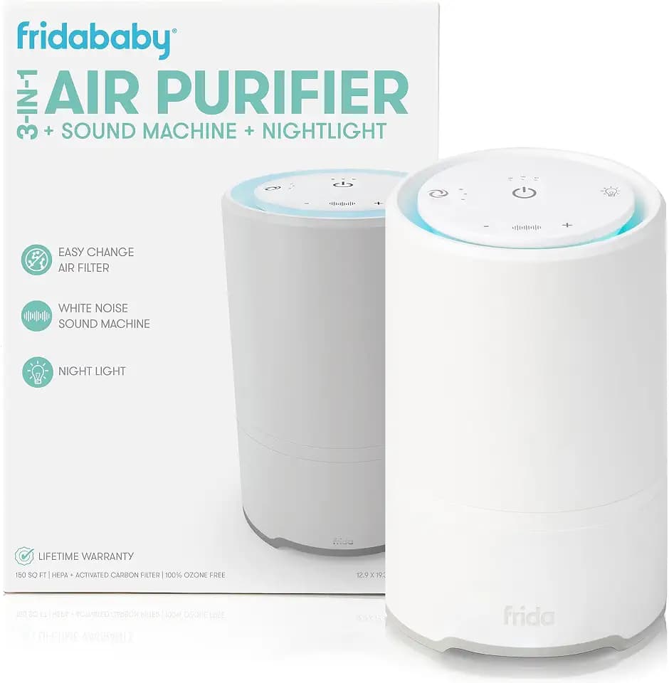Frida Baby 3-in-1 Air Purifier, Sound Machine + Nightlight, Auto-Off Timer
