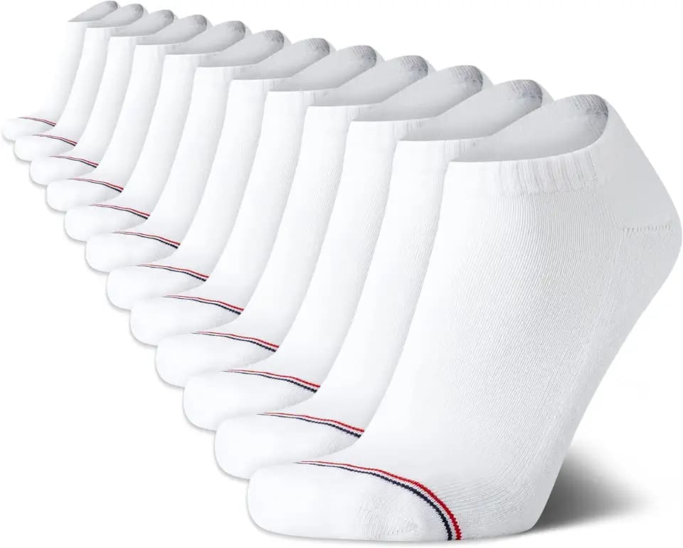 Tommy Hilfiger Mens 12 Pack Performance Athletic Tab No Show Liner Socks