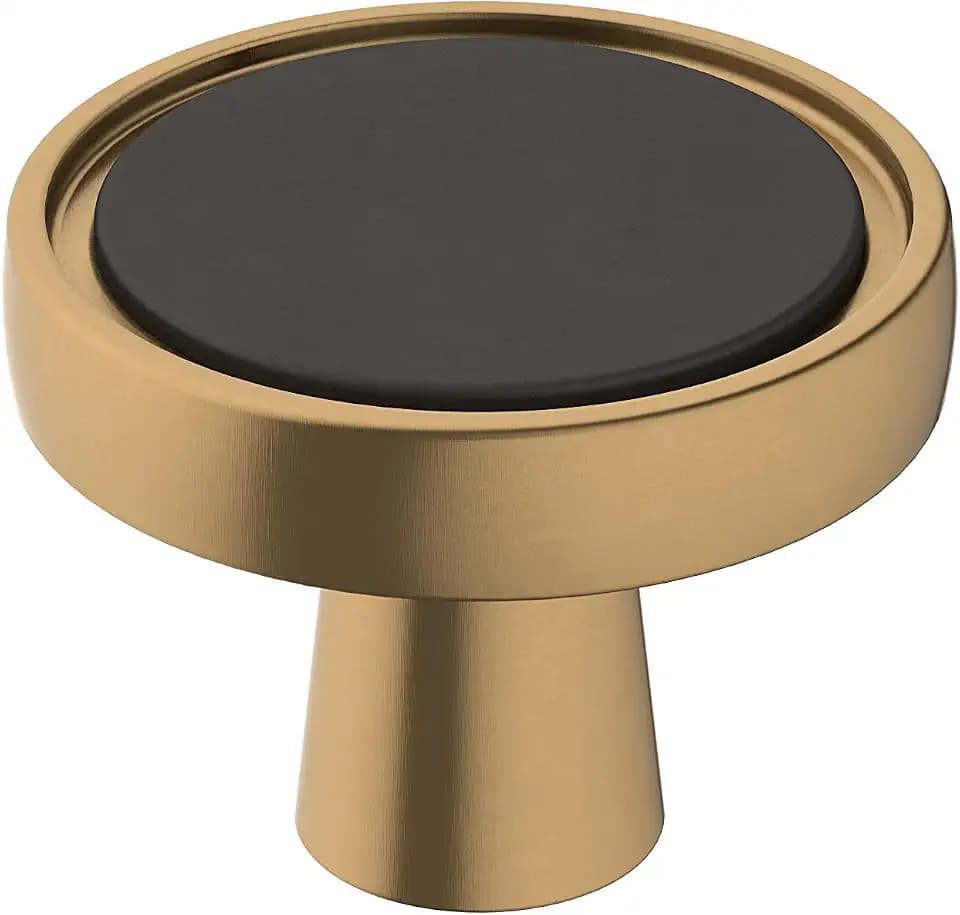 Amerock 1-3/8" Round Mergence Matte Black/Champagne Bronze Cabinet Knob