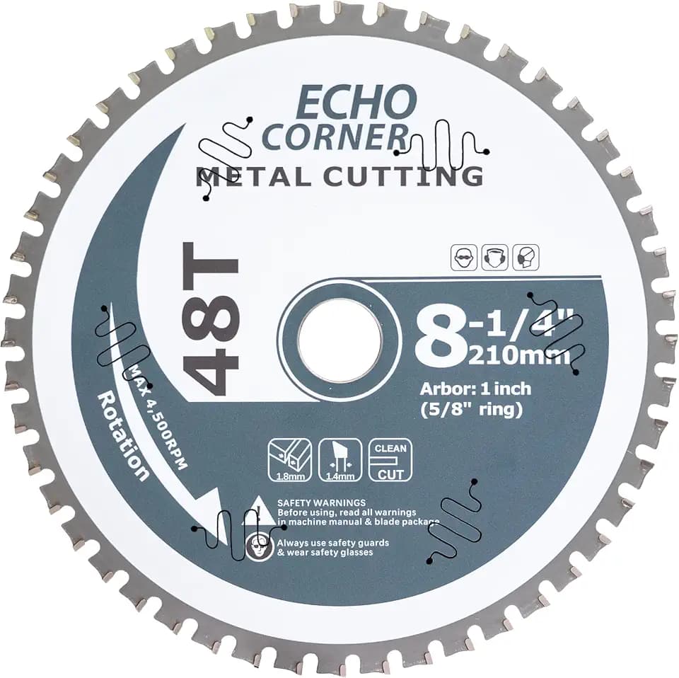 8-1/4" (1" Arbor) Metal Cutting Saw Blade, TCG Cermet Carbide 48-Tooth