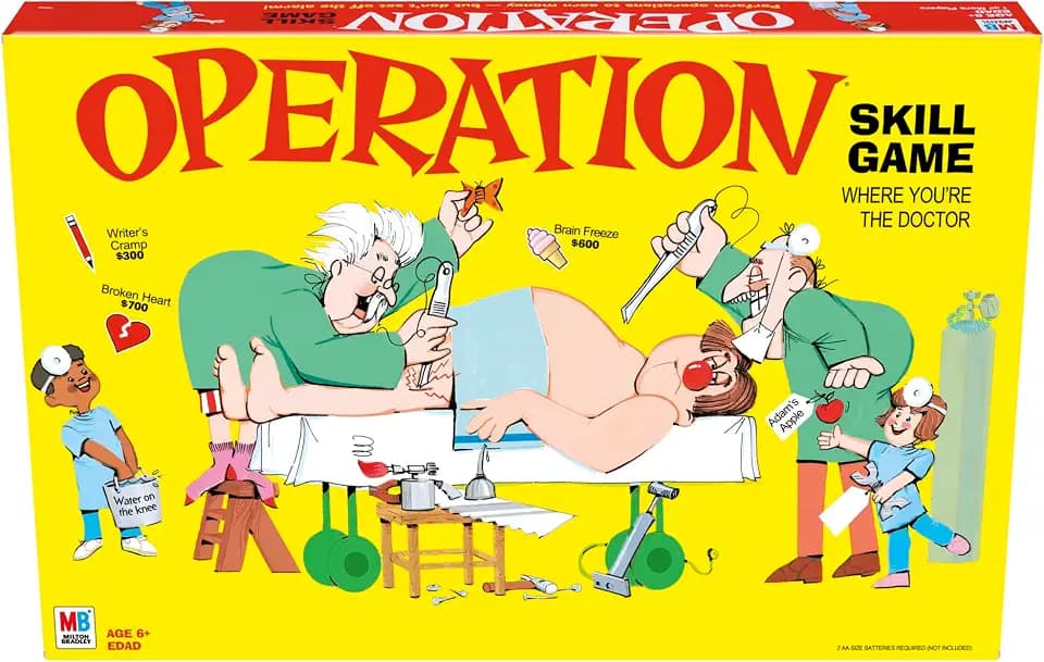 Hasbro Gaming Operation Electronic Board Game, Family Games for Kids Ages 6+, Kids Board Games for 1+ Players, Funny Games for Kids, Easter Gifts for Boys and Girls (Amazon Exclusive)
