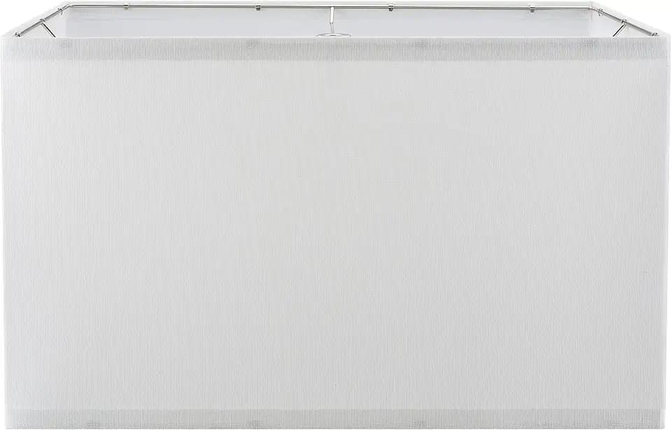 Aspen Creative 38752, Contemporary Design Collapsible Rectangular Spider Shade, (17+11)" Top x (17+11)" Bottom x 10" Height, White Linen, 1 Count (Pack of 1)