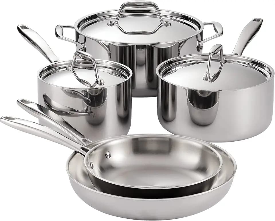 Tramontina Signature Tri-Ply Clad Stainless Steel 8-Pc Pots and Pans Set