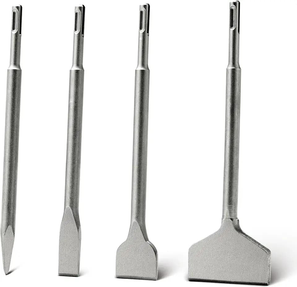 4PCS SDS Plus Chisel Set, Tile and Mortar Removal Tool