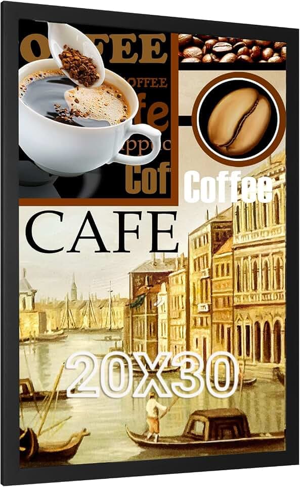 20x30 Frame Black, 30x20 Picture Poster Frame, Horizontal Vertical Hanging, Large 20 by 30 Wall Gallery Family Concert Portrait Photo Frame Anniversary/Birthday/Wedding/Thank you/Christmas Gift