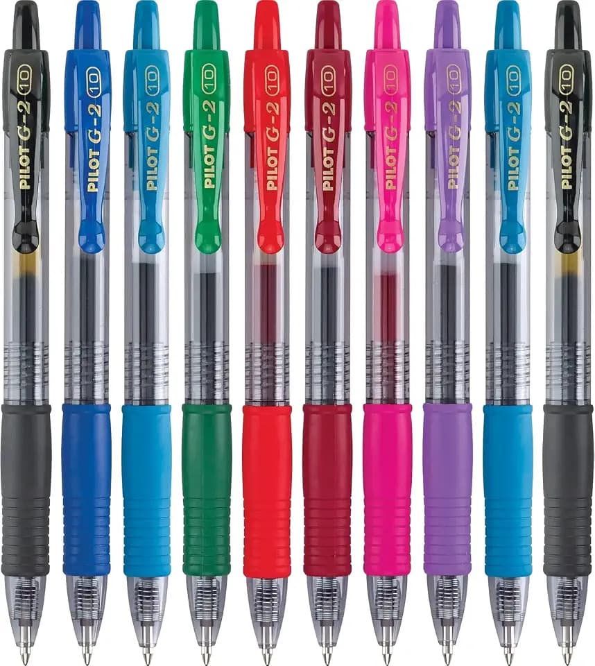 PILOT G2 Premium Gel Pens, Bold Point 1.0mm, Assorted Inks, 10-Pack