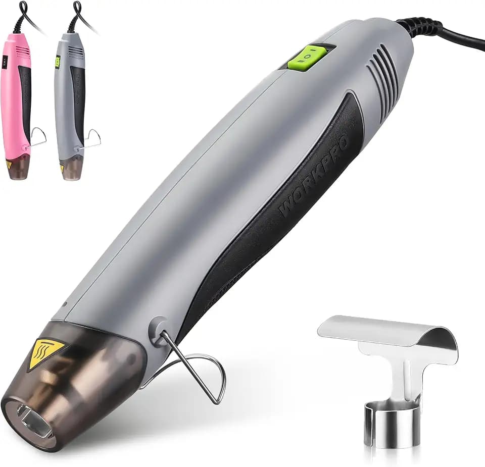 WORKPRO 400W Mini Heat Gun with Reflector Nozzle and 2 Temp Settings