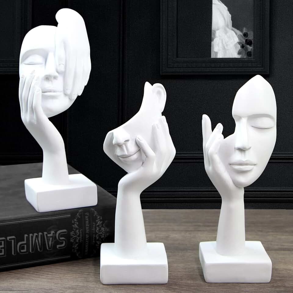 3 Pcs Thinker Statue,Modern Home Sculptures,Collectible Figurines