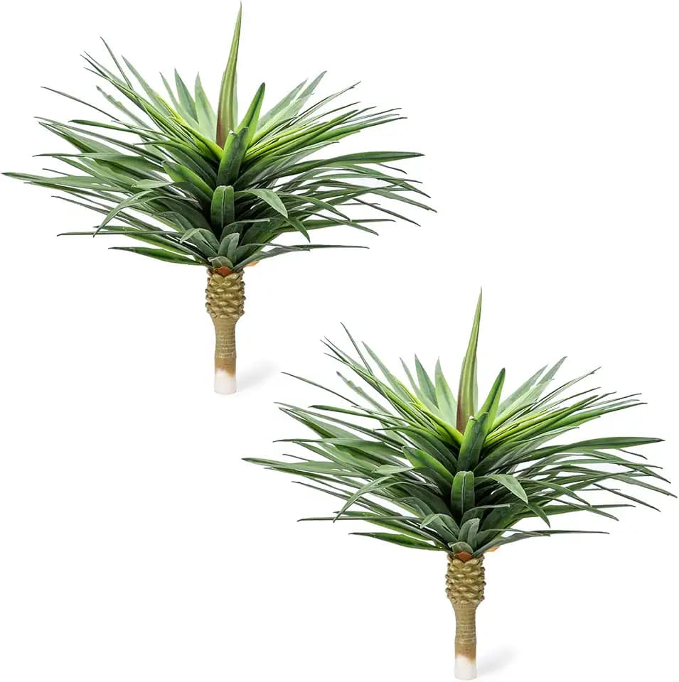 2 PCS Artificial Agave Unpotted Plants, 24-Inch