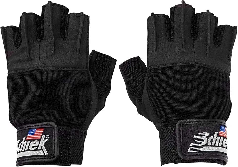 Schiek Sports 530 Platinum Lifting Gloves - Wrist Wrap Non Slip Exercise Gloves (Medium)