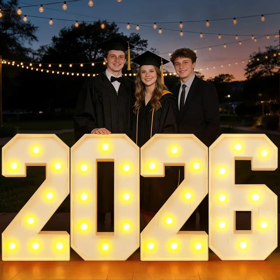 2026 Graduation Decorations Marquee Numbers,2.4FT Class of 2026 Light Up Numbers for Party,Prom Send Off Decorations Graduation Party Supplies