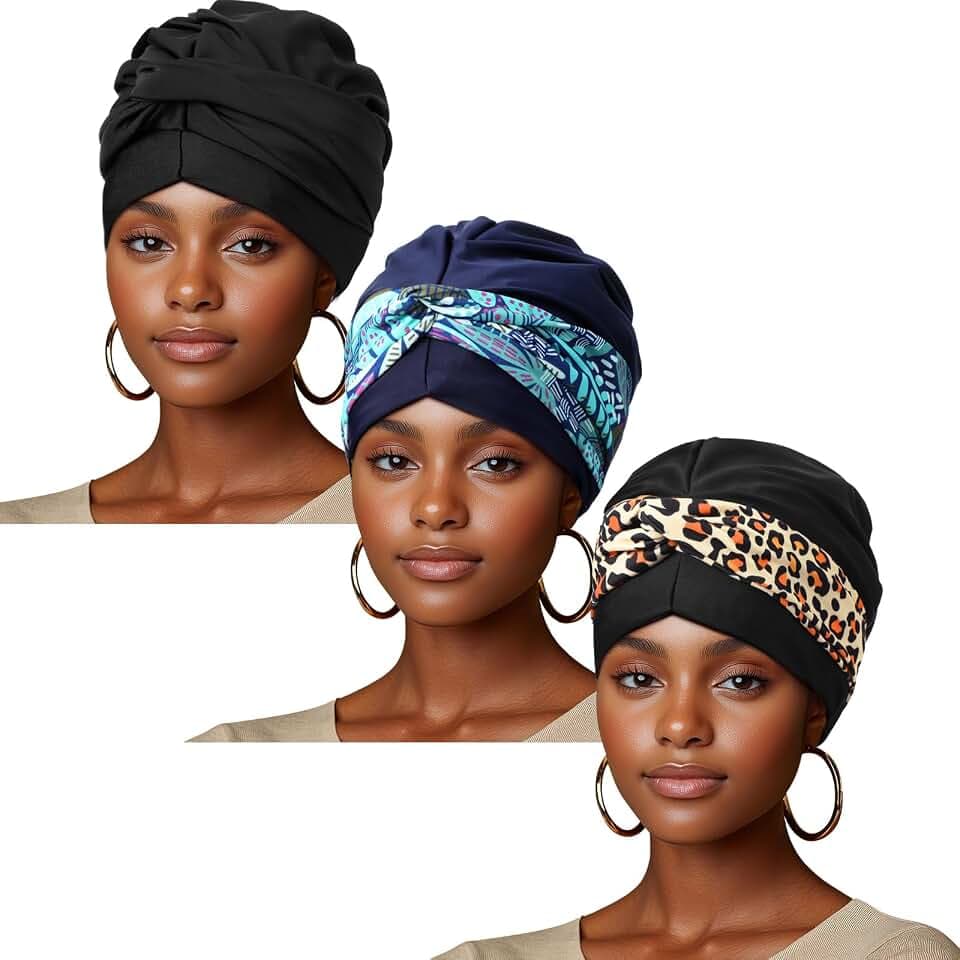 Soulchen 3 Pcs Women Large Swimming Caps