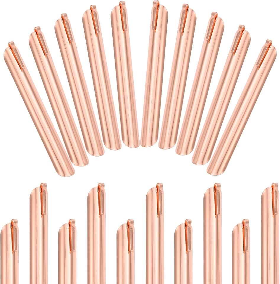Crumbers for Servers, Compact Crumb Sweeper with Pocket Clip, Scraper Tool Kitchen, Serveware Tabletop Clean Accessories in Restaurant & Home for Waiters, Waitresses and Server (20 PACK, Rose Gold)