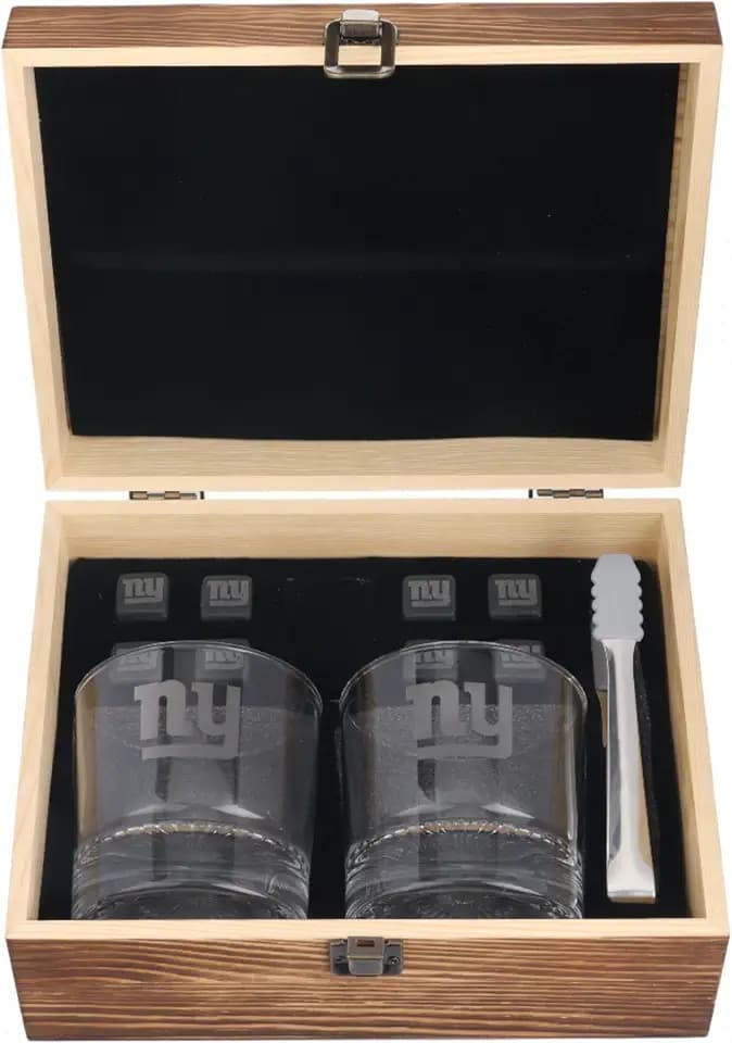 The Memory Company | Licensed NFL Giftable Team Glass Set with Cubes