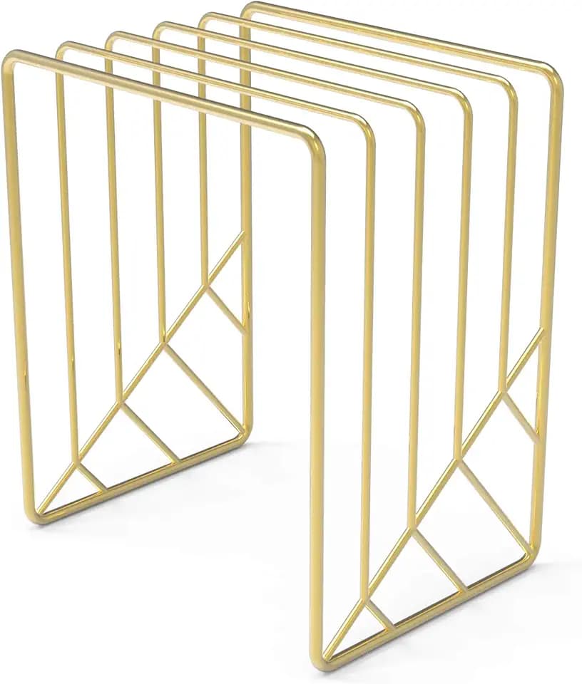 U Brands Mail Organizer, Metal Letter Sorter, Desk Organizer, Gold