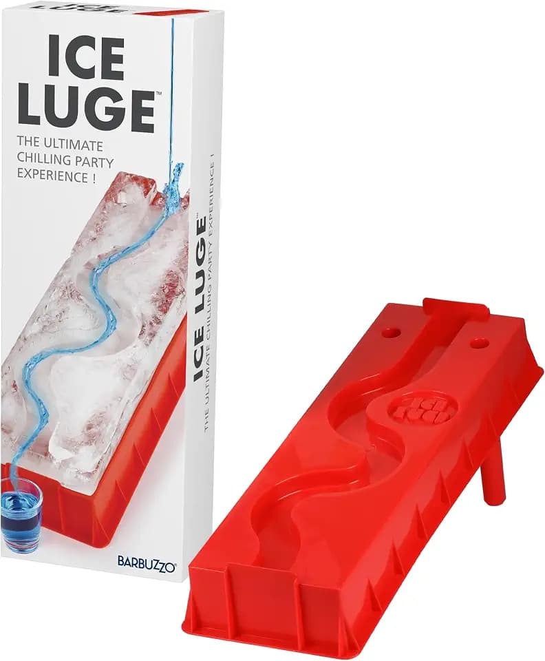 Funwares Ice Luge Mold, Reusable Single Track, Party Drink Centerpiece