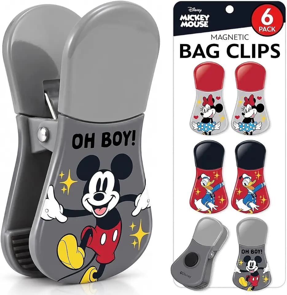 Disney Mickey & Friends Magnetic Chip Clips, Set of 6