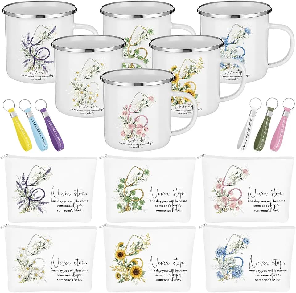 Hushee Christmas Nurse Appreciation Gifts Bulk Set, 18 Pcs, Floral