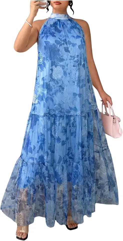 BEAUDRM Women's Plus Size Fall Summer Wedding Guest Dress Cocktail Dress