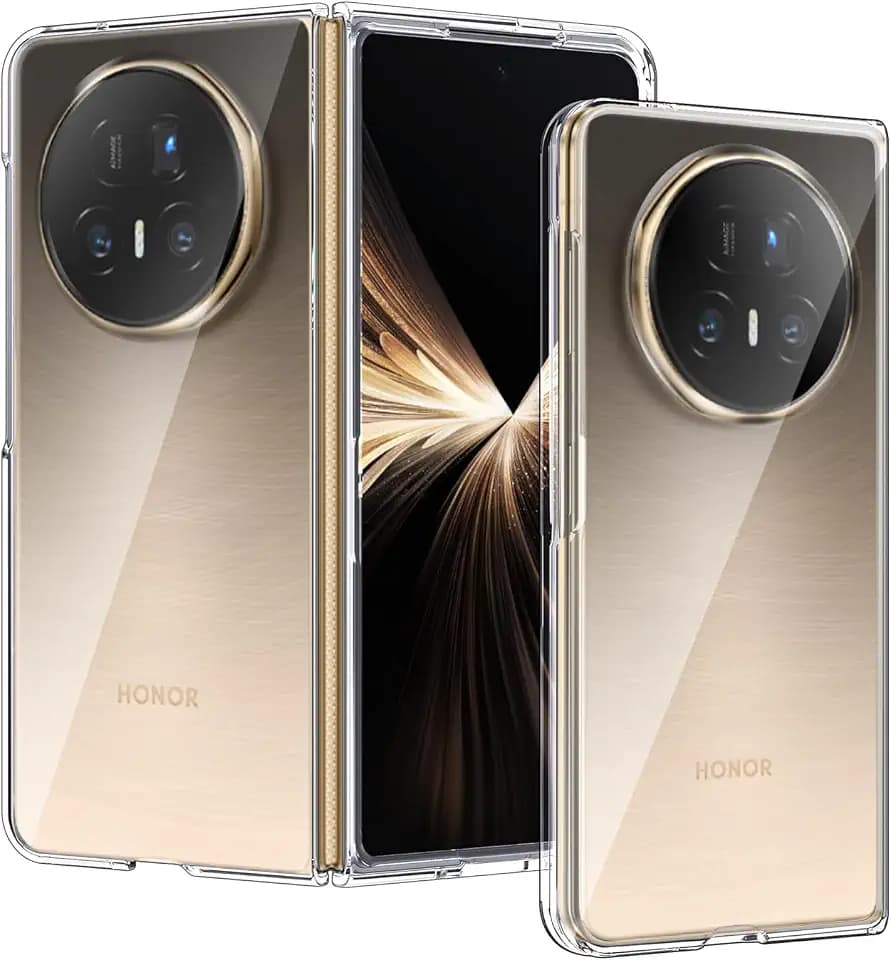 MEMELOKA Handyhülle für Honor Magic V5 5G, Ultradünne Stoßfeste Kratzfest Harter PC Hülle All Inclusive Klappbar Schutzhülle für Honor Magic V5 5G - Transparent