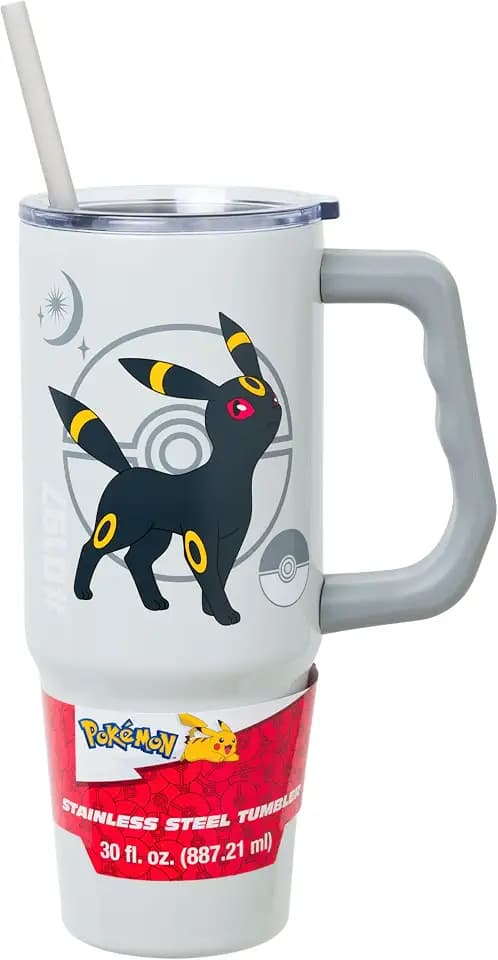 Silver Buffalo Pokémon Umbreon, Stainless Steel Tumbler, 30oz