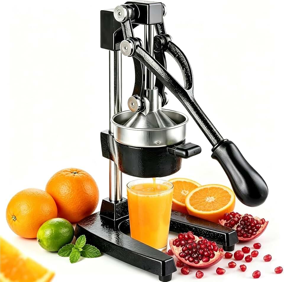 Lemon Squeezer, Large Capacity Manual Cast Iron Juicer, Heavy Duty Hand Juicer, Max Juice Extraction Fruit Juicer Press, Exprimidor de Limones for Lemon Orange Citrus Lime etc.