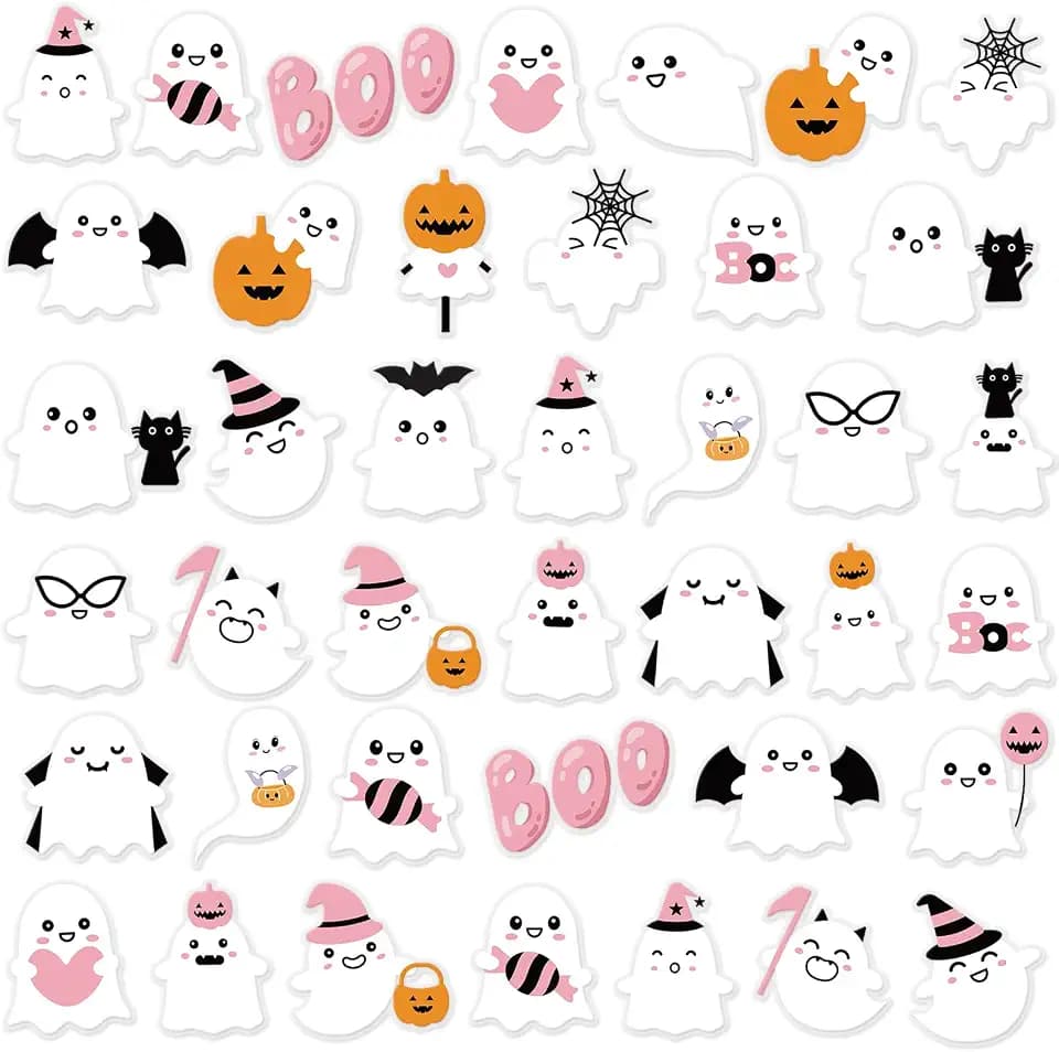 40 Pcs Halloween Ghost Window Clings Stickers Halloween Window Decorations