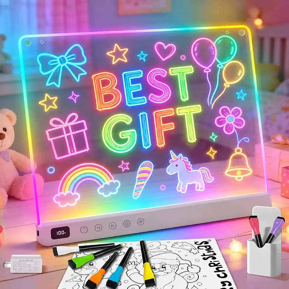 Signsxcel 16'' Rechargeable LED Drawing Board for Kids,Gift for Girls Boys