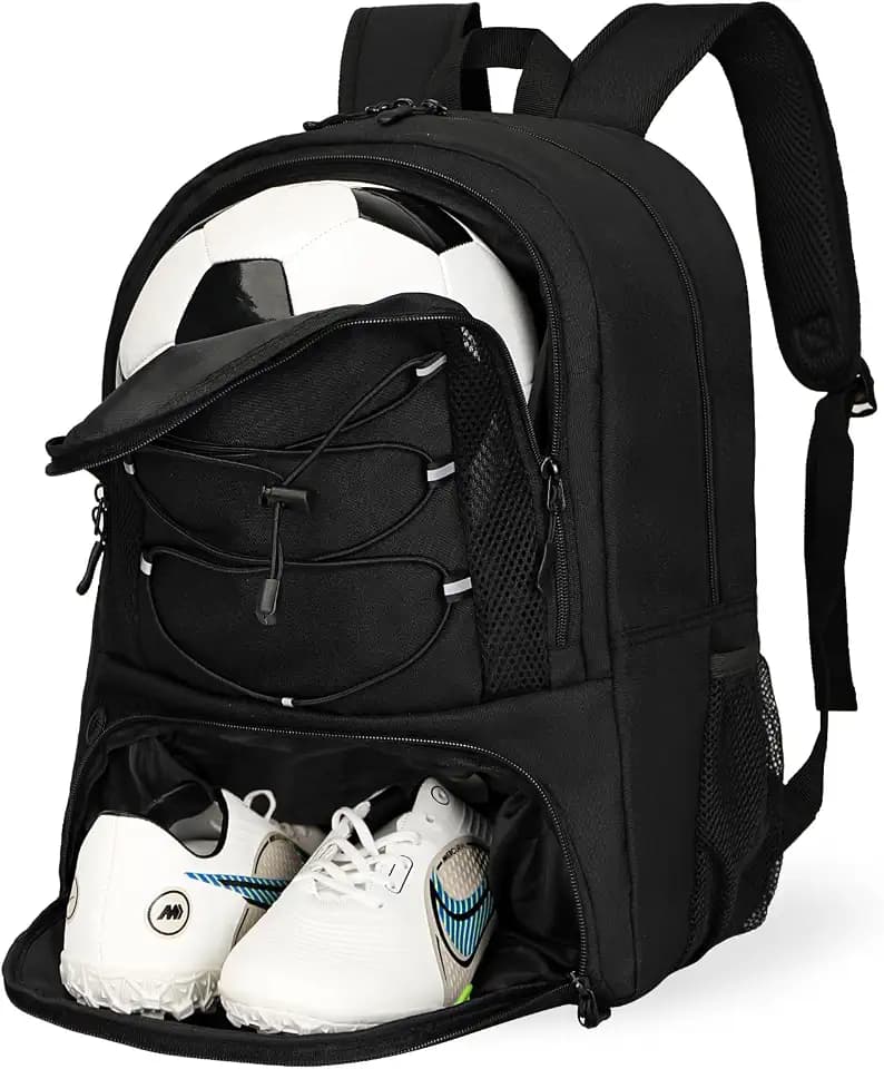 Goloni Soccer Bag, Basketball Bag with Ball Compartment & Shoe Compartment,Large Soccer Backpack for Basketball,Gym,Football