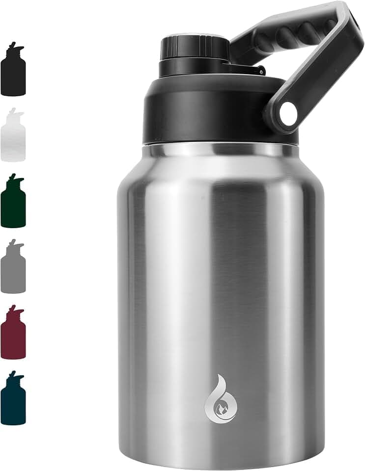 BJPKPK 64oz Insulated Water Bottle, Half Gallon Stainless Steel Water Jug