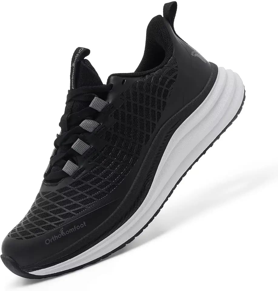 Women's Orthopedic Road Running Shoes: Comfortable Arch Support Plantar Fasciitis Flat Feet Orthotic Athletic Sneakers, Casual Tennis Outdoor Walking Exercise Shoes for Foot Heel and Pain Relief