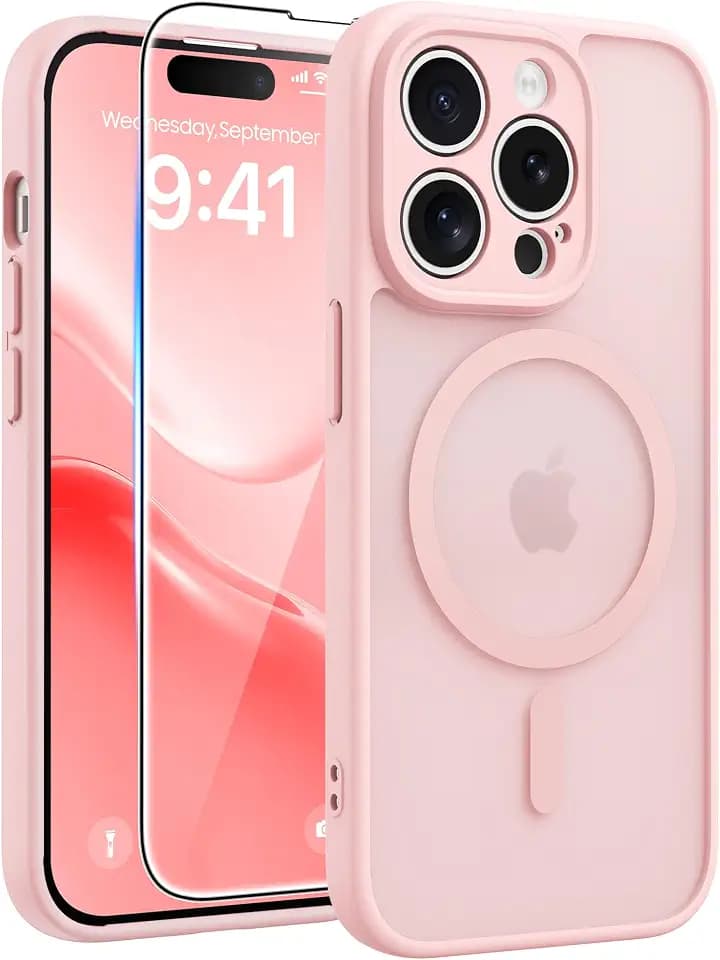 FNTCASE for iPhone 14 Pro Case, Compatible with Magsafe, Screen Protector