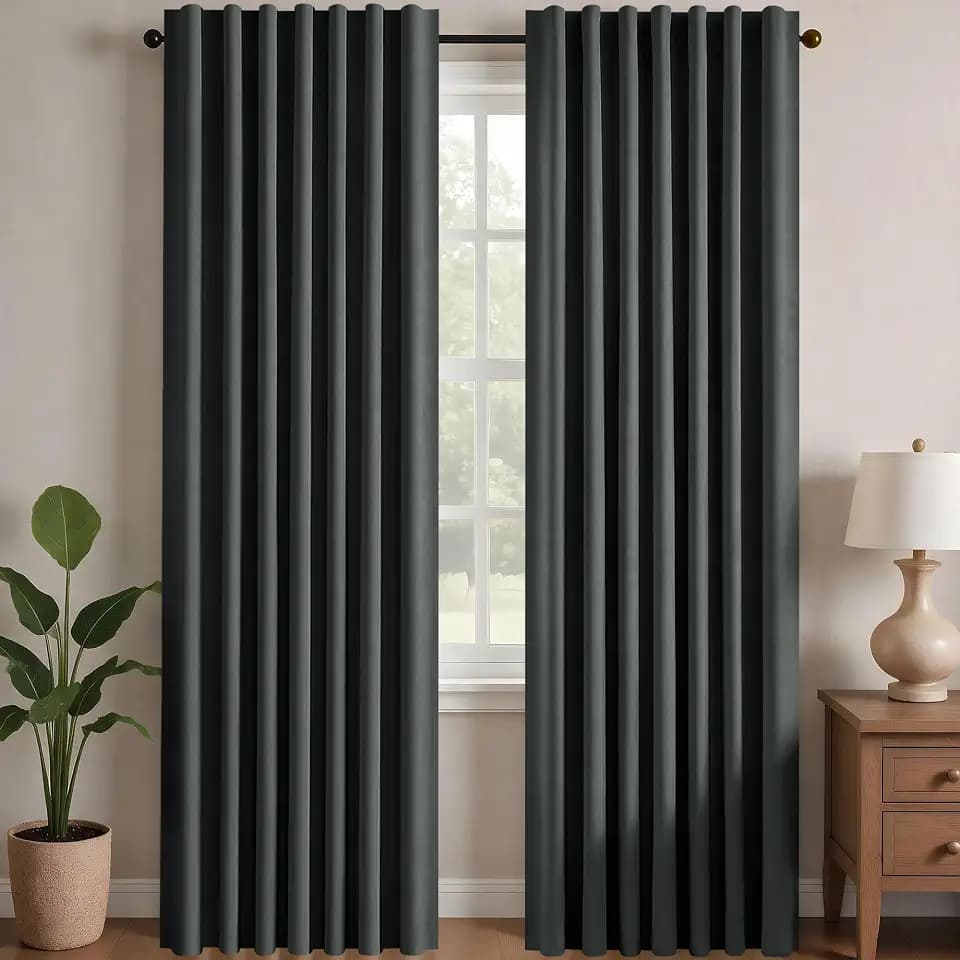 Deconovo Blackout Curtains for Bedroom, Living Room 84 Inch Long 2 Panels