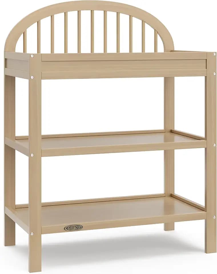 Graco Olivia Changing Table with Water-Resistant Changing Pad, Driftwood