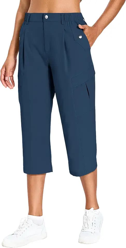 Women's Quick Dry Hiking Pants Lightweight Cargo Capris