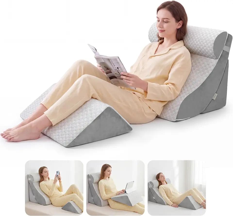 4PCS Wedge Pillow,Adjustable Support Pillow for Pain Free Recovery