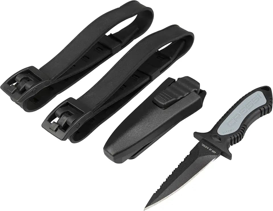 Cressi Versatile Diving Knife for Scuba, Snorkeling, Spearfishing | The Grip