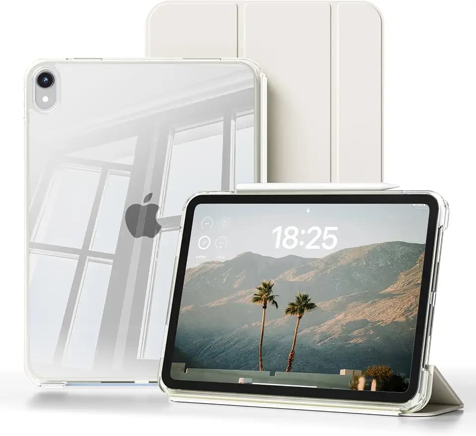 JKSML Abnehmbar Hülle für iPad Air 11 Zoll M4/M3/M2/5./4. Gen - Weiße Creme