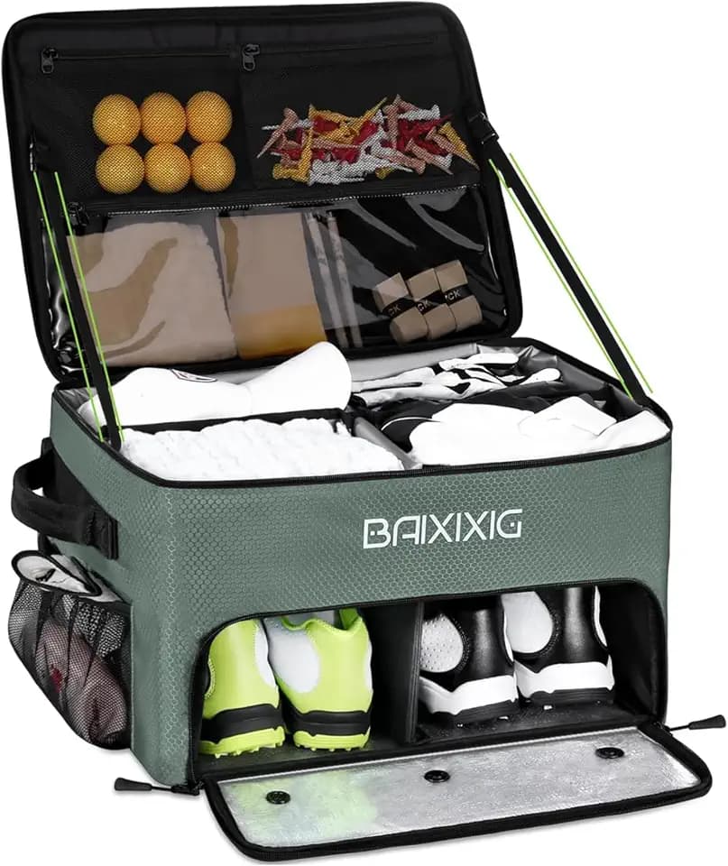 Golf Trunk Organizer, 2-Layer Storage with Golf Accessories