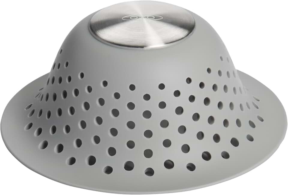 OXO Good Grips Silicone Shower & Tub Drain Protector, Hair Drain Catcher