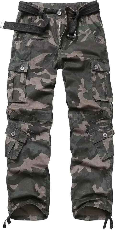 Men's Cargo Pants, Relaxed Fit Multi Pocket Work Pants