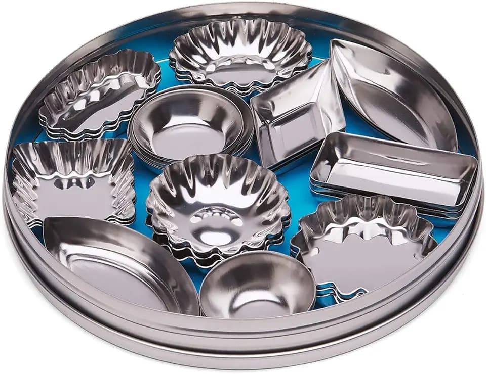 Fox Run 3620 Mini Tartlet Set, Tin Plated Steel, 36-Piece