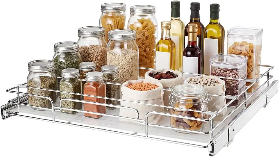 VEVOR Pull Out Cabinet Organizer 21.14"W x 20.98"D Steel Slide Out Drawers