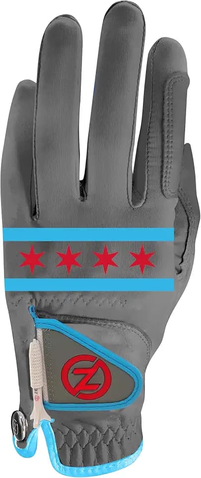 Zero Friction Limited Edition Men's Cabretta Leather Golf Glove, Chicago Left Hand, Grey