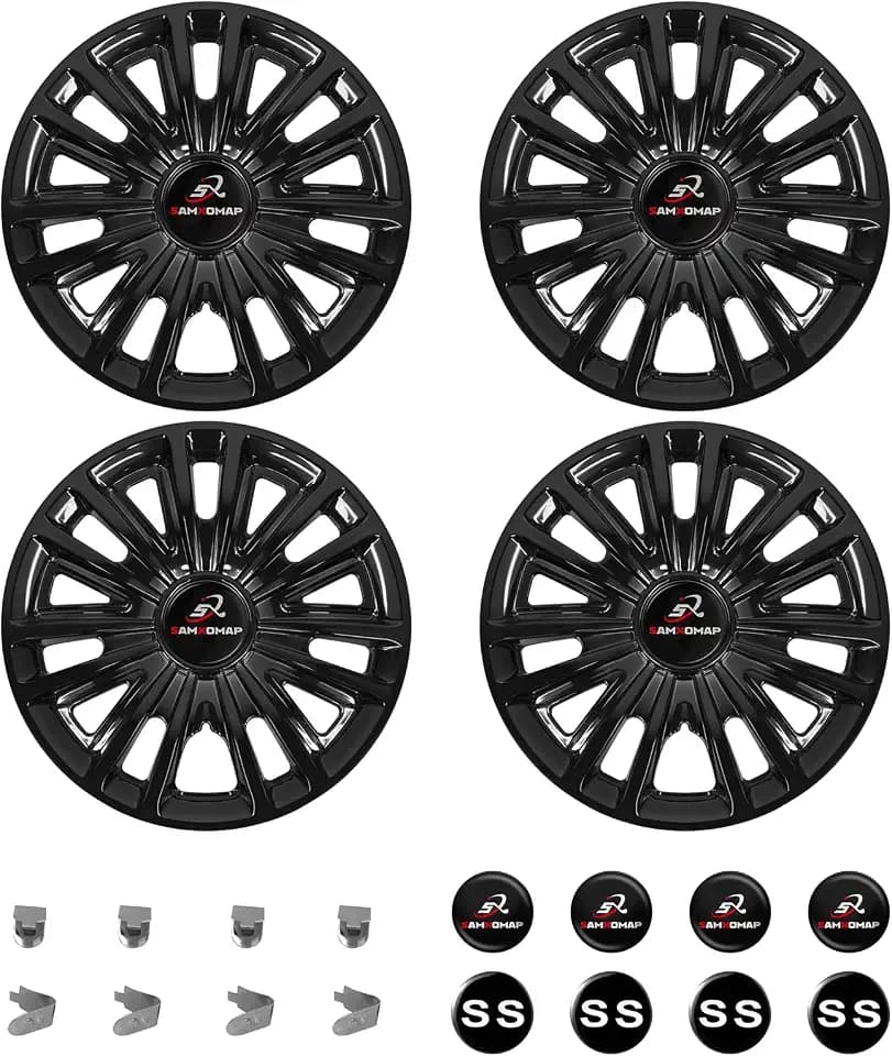 Golf Cart Hub Caps 8 Inch for EZGO/Club Car/Yamaha, Black