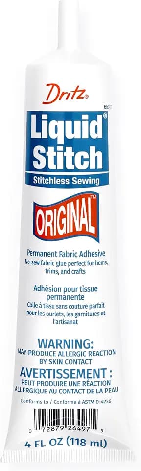 Dritz Original Liquid Stitch Fabric Glue, 4 oz (118 ml)