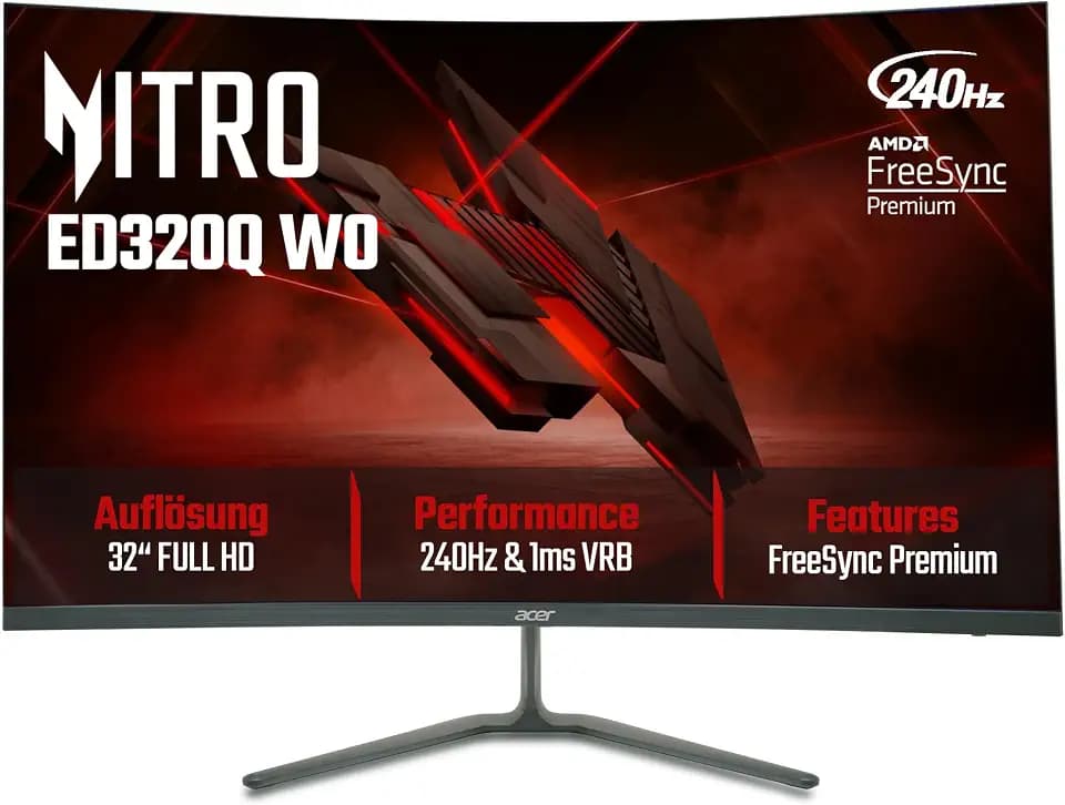 Acer Nitro ED320QW0 Gaming Monitor 32 Zoll (80 cm) Full HD 240Hz