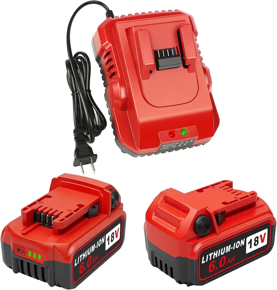 2/pk 18V 6.0Ah Replacement for Milwaukee M-18 Battery and Charger Combo